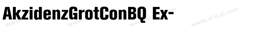 AkzidenzGrotConBQ Ex字体转换